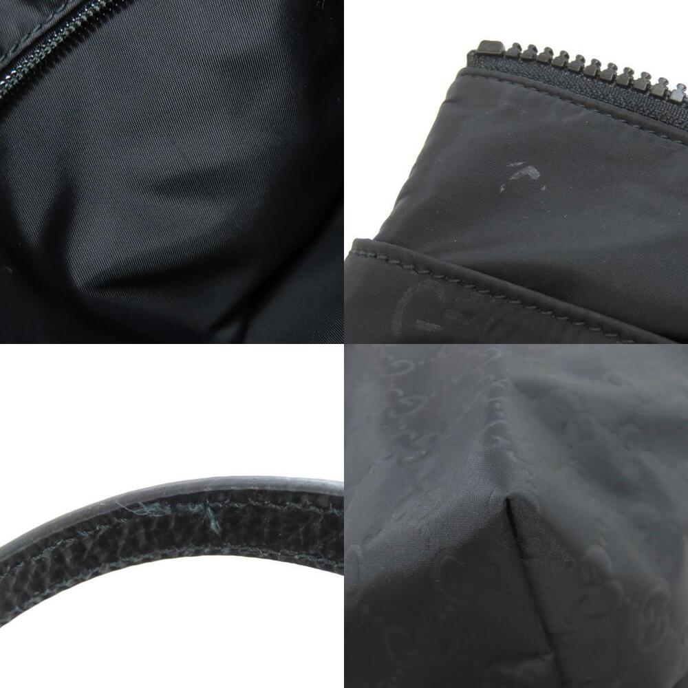 Gucci GG Tote Zip Leather Black 2Way Bag Top - Picture 9 of 11